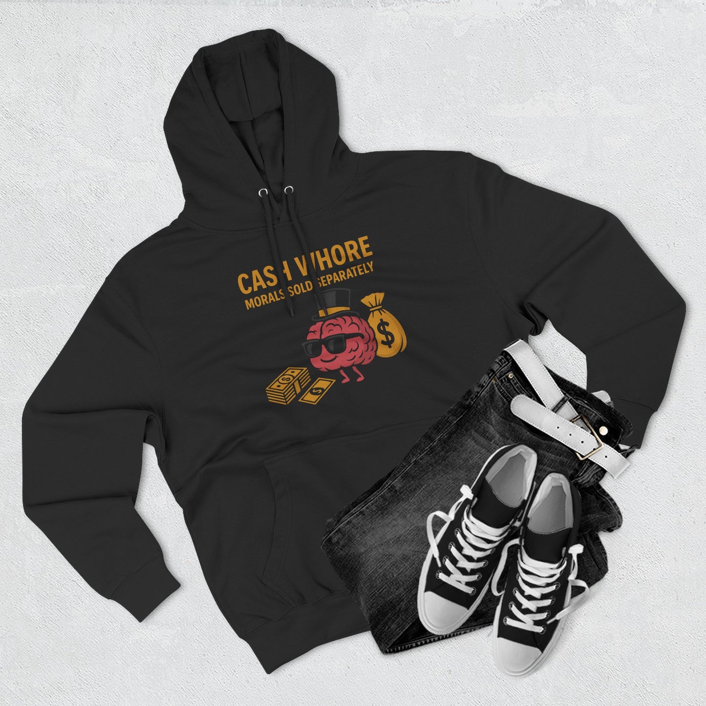 Cash Inspired Fleece Hoodie - Funny Graphic Pullover, Cozy Wear for Chill Days and Events, Perfect Gift for Friends and Family