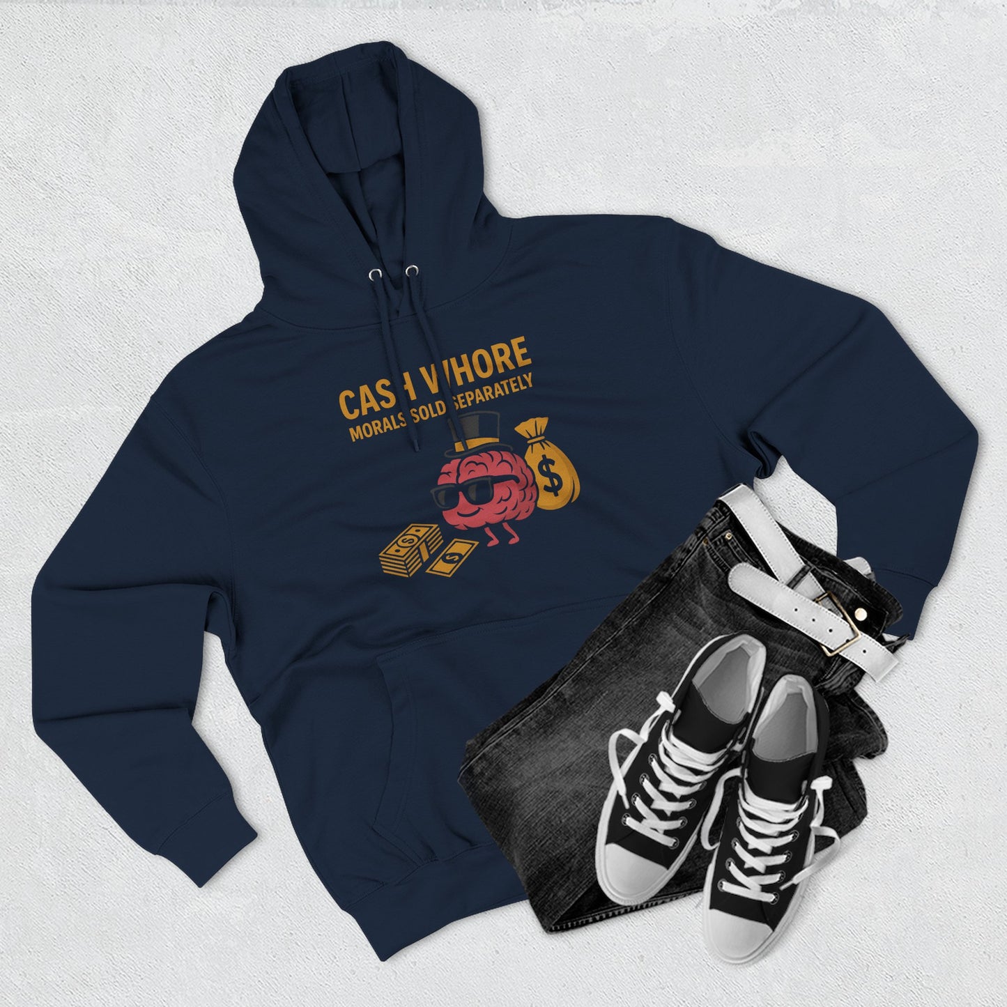 Cash Inspired Fleece Hoodie - Funny Graphic Pullover, Cozy Wear for Chill Days and Events, Perfect Gift for Friends and Family